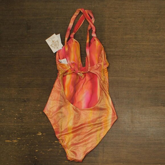 NWT Becca Womens Standard Solar Energy One Piece Swimsuit 311057 Multi Pink M - Picture 5 of 8